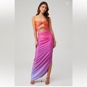 Baobab Vera dress  Orange and Pink Dress